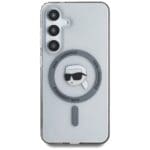 Karl Lagerfeld Button Karl Head Printed Logo MagSafe Black Kryt Samsung Galaxy S25