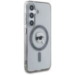 Karl Lagerfeld Button Karl Head Printed Logo MagSafe Black Kryt Samsung Galaxy S25