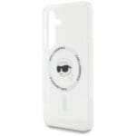 Karl Lagerfeld Button Karl Head Printed Logo MagSafe White Kryt Samsung Galaxy S25