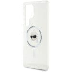 Karl Lagerfeld Button Karl Head Printed Logo MagSafe White Kryt Samsung Galaxy S25 Ultra