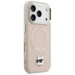 Karl Lagerfeld Choupette Pin MagSafe Pink Kryt iPhone 17 Pro Max