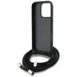 Karl Lagerfeld Crossbody Grained Pattern & Logo Black Kryt iPhone 16 Pro