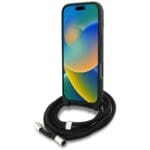 Karl Lagerfeld Crossbody Grained Pattern & Logo Grey Kryt iPhone 16 Pro Max