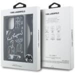 Karl Lagerfeld Crossbody Grained Pattern & Logo MagSafe Black Kryt iPhone 16