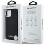 Karl Lagerfeld FW Metal Plate MagSafe Black Kryt iPhone 15