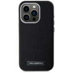 Karl Lagerfeld FW Metal Plate MagSafe Black Kryt iPhone 15 Pro