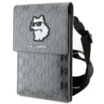 Karl Lagerfeld Handbag KLWBSAKHPCG Silver Saffiano Monogram Choupette