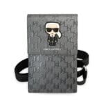Karl Lagerfeld Handbag KLWBSAMIPG Silver Ikonik Karl Monogram Patch