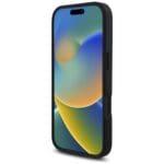 Karl Lagerfeld HC Grained PU Cardslot Metal Elong Black Kryt iPhone 16 Pro
