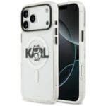 Karl Lagerfeld IML Choupette Sketch Logo MagSafe Clear Kryt iPhone 17 Pro Max