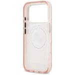 Karl Lagerfeld IML Glitter Karl & Choupette Heads Logo MagSafe Pink Kryt iPhone 17 Pro