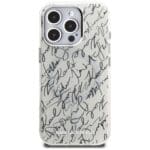 Karl Lagerfeld IML Karl Script Pattern MagSafe White Kryt iPhone 16 Pro