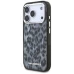 Karl Lagerfeld IML Leopard Pattern MagSafe Black Kryt iPhone 17 Pro