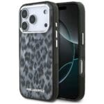 Karl Lagerfeld IML Leopard Pattern MagSafe Black Kryt iPhone 17 Pro