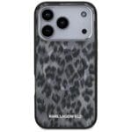 Karl Lagerfeld IML Leopard Pattern MagSafe Black Kryt iPhone 17 Pro