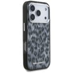 Karl Lagerfeld IML Leopard Pattern MagSafe Black Kryt iPhone 17 Pro