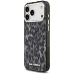 Karl Lagerfeld IML Leopard Pattern MagSafe Black Kryt iPhone 17 Pro Max