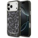 Karl Lagerfeld IML Leopard Pattern MagSafe Black Kryt iPhone 17 Pro Max