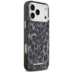 Karl Lagerfeld IML Leopard Pattern MagSafe Black Kryt iPhone 17 Pro Max