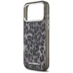Karl Lagerfeld IML Leopard Pattern MagSafe Black Kryt iPhone 17 Pro Max