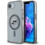 Karl Lagerfeld IML Metal Karl & Choupette Heads MagSafe Black Kryt iPhone 16e