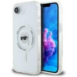 Karl Lagerfeld IML Metal Karl Head MagSafe White Kryt iPhone 16e