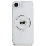 Karl Lagerfeld IML Metal Karl Head MagSafe White Kryt iPhone 16e