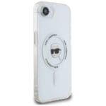 Karl Lagerfeld IML Metal Karl Head MagSafe White Kryt iPhone 16e