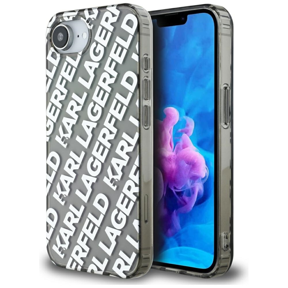 Karl Lagerfeld IML Repeat Logo Silver Kryt iPhone 16e