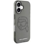 Karl Lagerfeld IML Rhinestones Karl Head Black Kryt iPhone 16