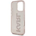 Karl Lagerfeld IML Rhinestones Logo Pink Kryt iPhone 16 Pro