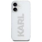 Karl Lagerfeld IML Rhinestones Logo Transparent Kryt iPhone 16