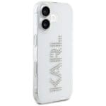 Karl Lagerfeld IML Rhinestones Logo Transparent Kryt iPhone 16