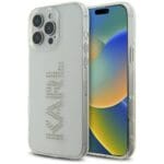 Karl Lagerfeld IML Rhinestones Logo Transparent Kryt iPhone 16 Pro