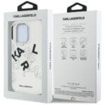 Karl Lagerfeld IML Sketched Graphic Transparent Kryt iPhone 16 Pro