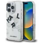 Karl Lagerfeld IML Sketched Graphic Transparent Kryt iPhone 16 Pro Max