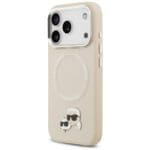Karl Lagerfeld Karl & Choupette Pins MagSafe Beige Kryt iPhone 17 Pro