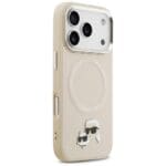 Karl Lagerfeld Karl & Choupette Pins MagSafe Beige Kryt iPhone 17 Pro