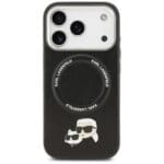 Karl Lagerfeld Karl & Choupette Pins MagSafe Black Kryt iPhone 17 Pro Max