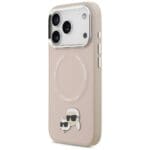 Karl Lagerfeld Karl & Choupette Pins MagSafe Pink Kryt iPhone 17 Pro