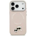Karl Lagerfeld Karl & Choupette Pins MagSafe Pink Kryt iPhone 17 Pro Max