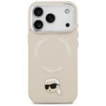 Karl Lagerfeld Karl Pin MagSafe Beige Kryt iPhone 17 Pro Max