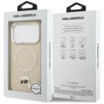 Karl Lagerfeld Karl Pin MagSafe Beige Kryt iPhone 17 Pro Max