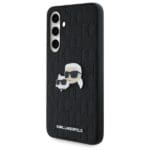 Karl Lagerfeld KLHCFEPGKLKCPK S721 Black Hardcase Monogram Karl&Chaoupette Head Pin Kryt Samsung Galaxy S24 Fe