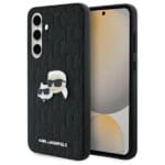 Karl Lagerfeld KLHCFEPGKLKCPK S721 Black Hardcase Monogram Karl&Chaoupette Head Pin Kryt Samsung Galaxy S24 Fe
