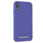 Karl Lagerfeld KLHCI61SLVOG Hardcase Violet Silicone Kryt iPhone XR