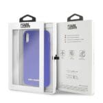 Karl Lagerfeld KLHCI61SLVOG Hardcase Violet Silicone Kryt iPhone XR