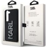 Karl Lagerfeld KLHCM3DMBKCK S916 Black Hardcase 3D Rubber Glitter Logo Kryt Samsung Galaxy S23 Plus