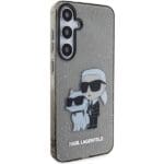 Karl Lagerfeld KLHCMHNKCTGK S926 Black Hardcase Glitter Karl&Choupette Kryt Samsung Galaxy S24 Plus