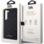 Karl Lagerfeld KLHCMSAKLHPK S926 Hardcase Black Saffiano Mono Metal Logo Kryt Samsung Galaxy S24 Plus